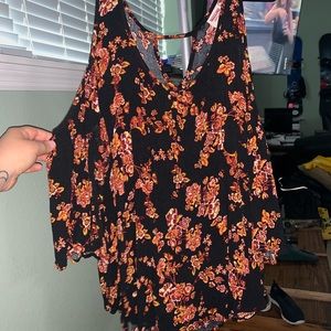 Off the shoulder dress shirt